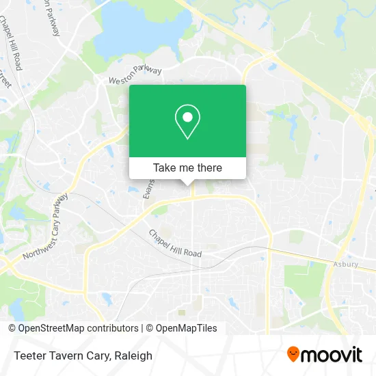 Teeter Tavern Cary map