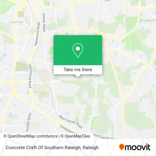 Concrete Craft Of Southern Raleigh map