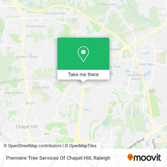 Premiere Tree Services Of Chapel Hill map