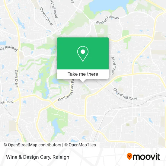 Wine & Design Cary map