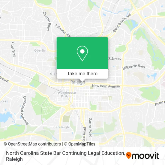 North Carolina State Bar Continuing Legal Education map