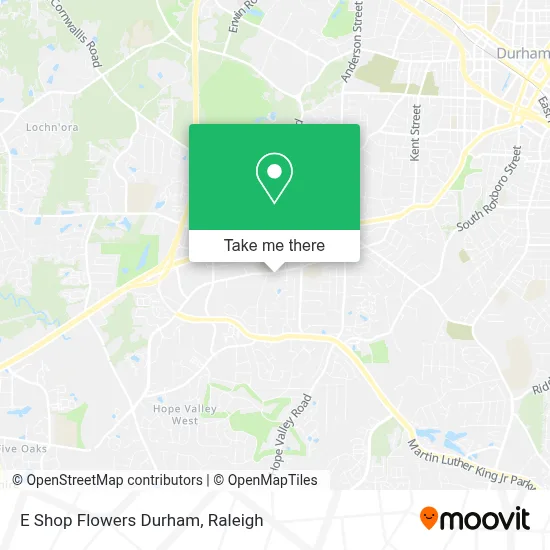 E Shop Flowers Durham map