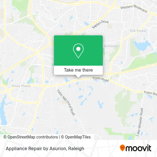 Appliance Repair by Asurion map