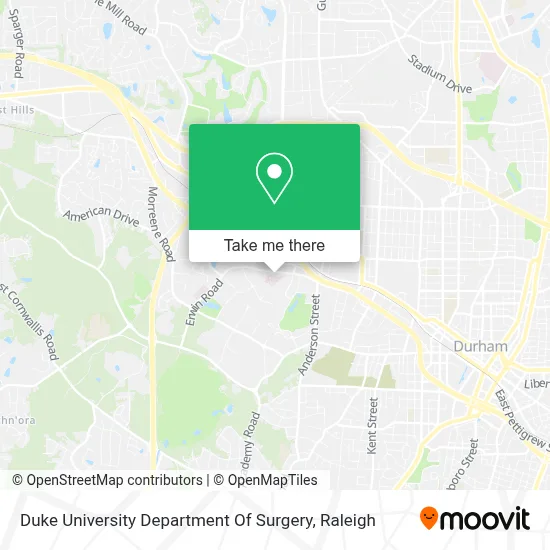 Duke University Department Of Surgery map