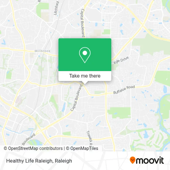 Healthy Life Raleigh map