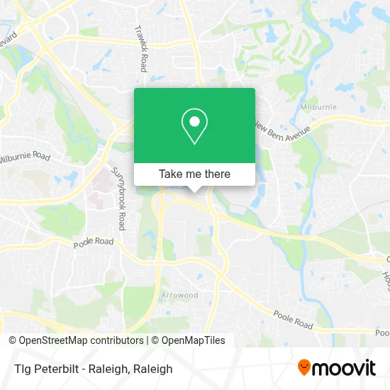 Tlg Peterbilt - Raleigh map