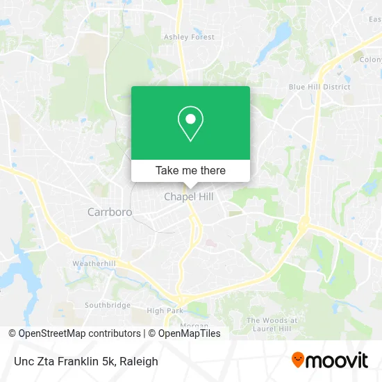 Unc Zta Franklin 5k map