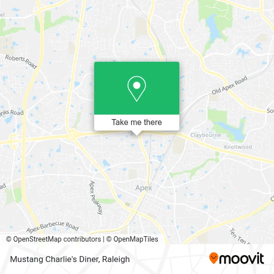 Mustang Charlie's Diner map