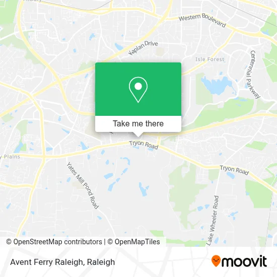 Avent Ferry Raleigh map