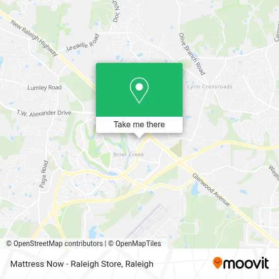 Mattress Now - Raleigh Store map