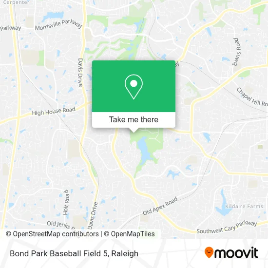 Bond Park Baseball Field 5 map