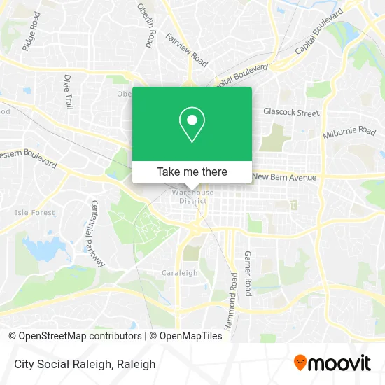 City Social Raleigh map
