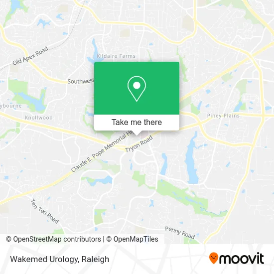 Wakemed Urology map