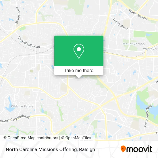 North Carolina Missions Offering map