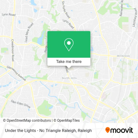 Under the Lights - Nc Triangle Raleigh map