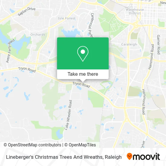 Lineberger's Christmas Trees And Wreaths map