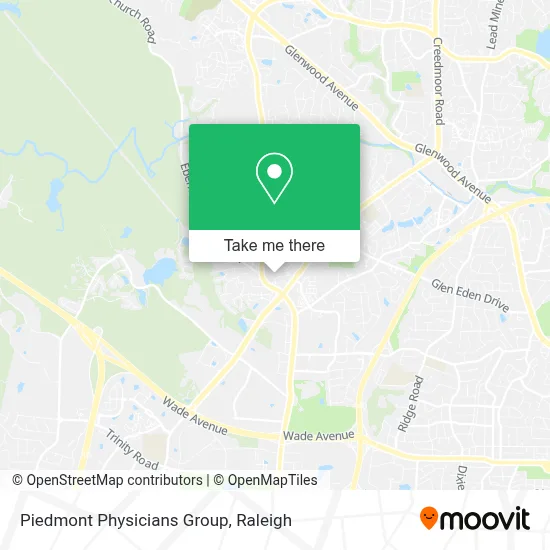 Piedmont Physicians Group map