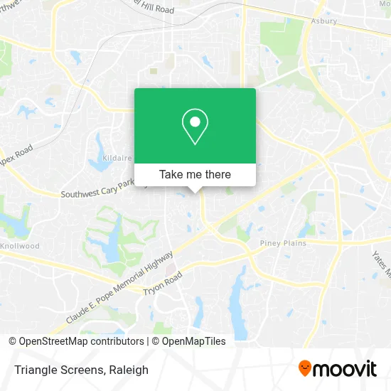 Triangle Screens map