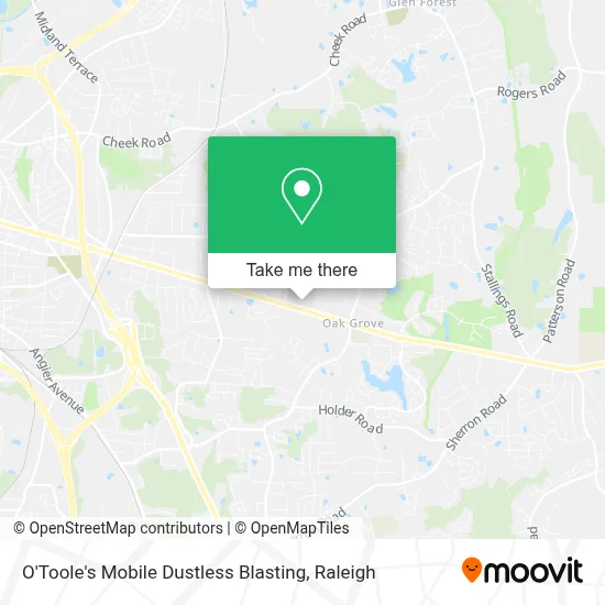 O'Toole's Mobile Dustless Blasting map