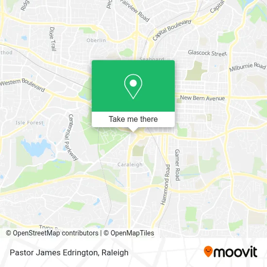 Pastor James Edrington map