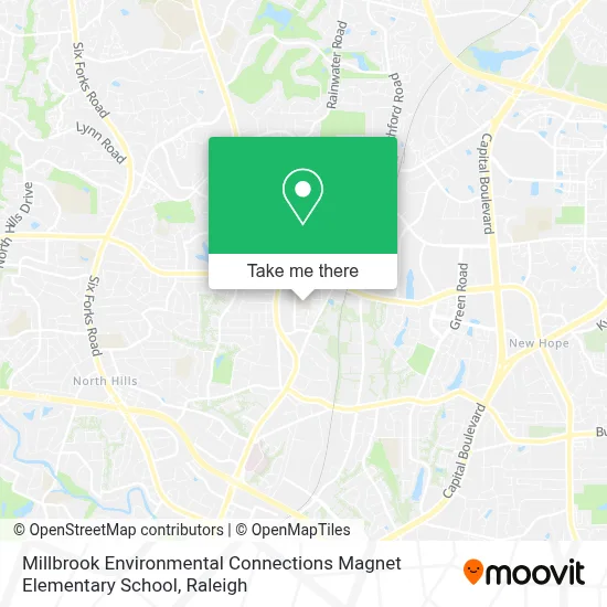 Millbrook Environmental Connections Magnet Elementary School map