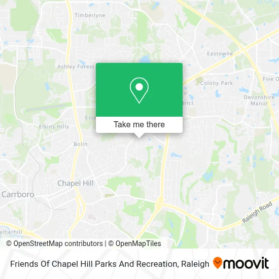 Friends Of Chapel Hill Parks And Recreation map