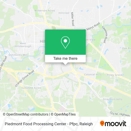 Piedmont Food Processing Center - Pfpc map