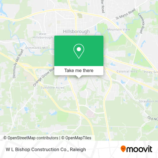W L Bishop Construction Co. map