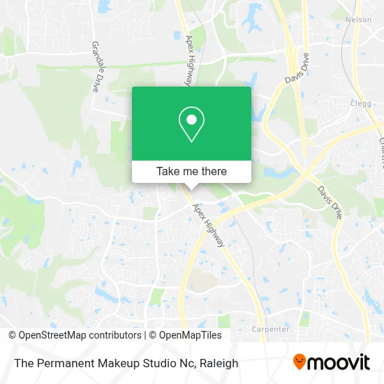 The Permanent Makeup Studio Nc map