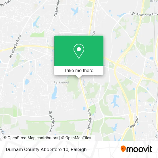 Durham County Abc Store 10 map