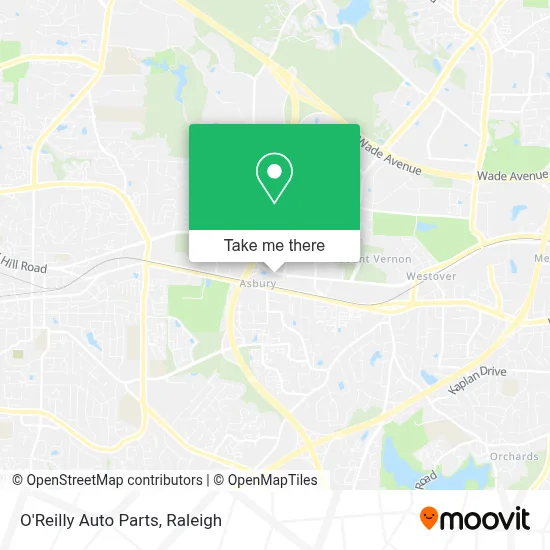 O'Reilly Auto Parts map