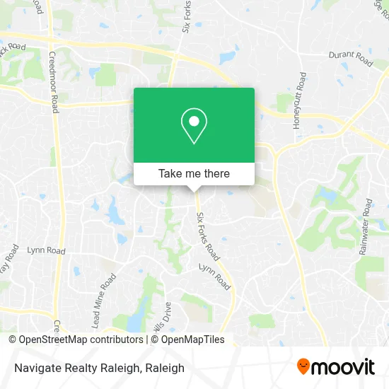 Navigate Realty Raleigh map