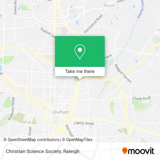 Christian Science Society map