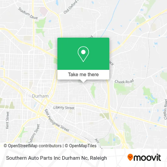 Southern Auto Parts Inc Durham Nc map