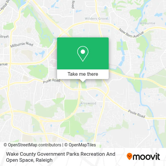 Wake County Government Parks Recreation And Open Space map