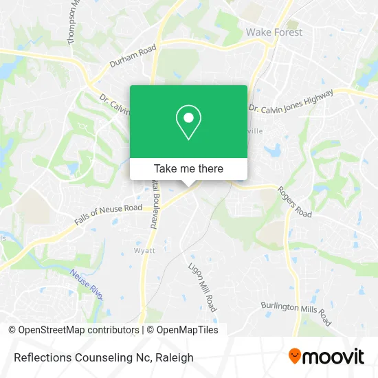 Reflections Counseling Nc map