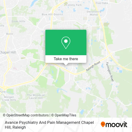 Avance Psychiatry And Pain Management Chapel Hill map