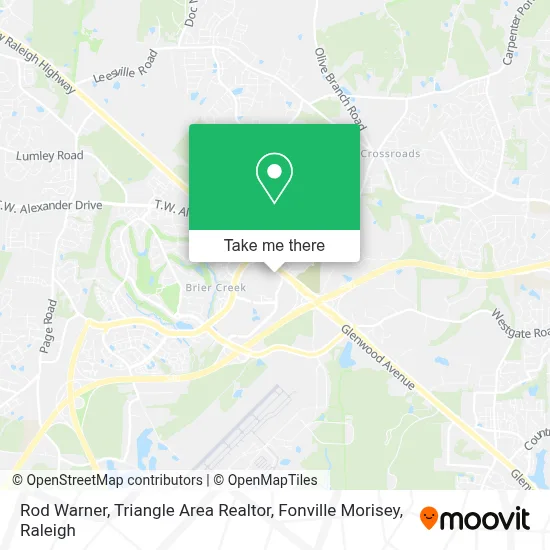 Rod Warner, Triangle Area Realtor, Fonville Morisey map