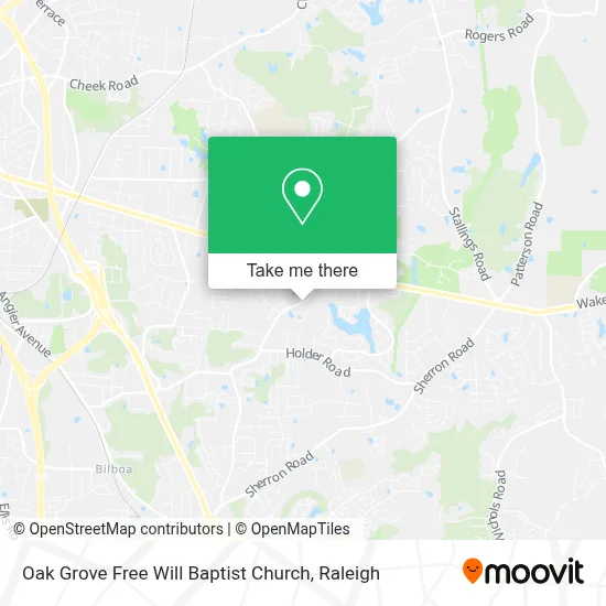Oak Grove Free Will Baptist Church map