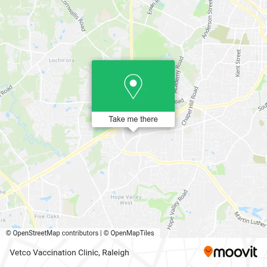 Vetco Vaccination Clinic map