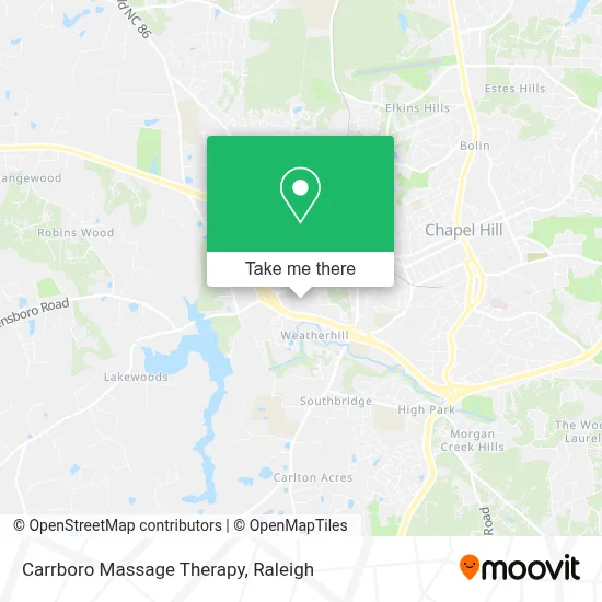 Carrboro Massage Therapy map