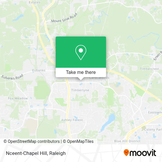 Nceent-Chapel Hill map
