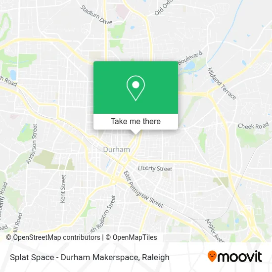 Splat Space - Durham Makerspace map