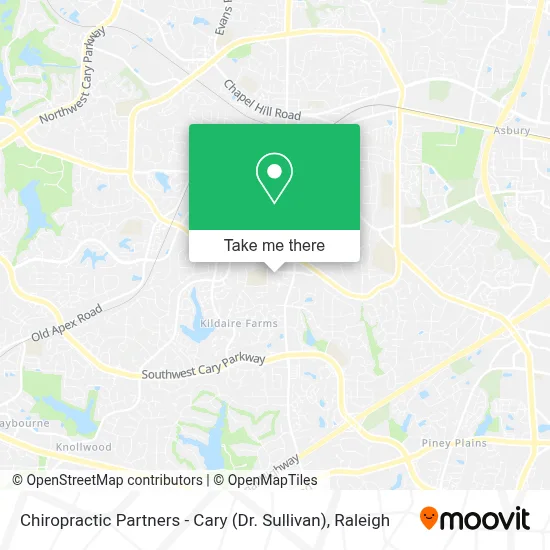 Chiropractic Partners - Cary (Dr. Sullivan) map