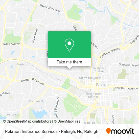 Relation Insurance Services - Raleigh, Nc map