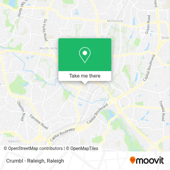 Crumbl - Raleigh map