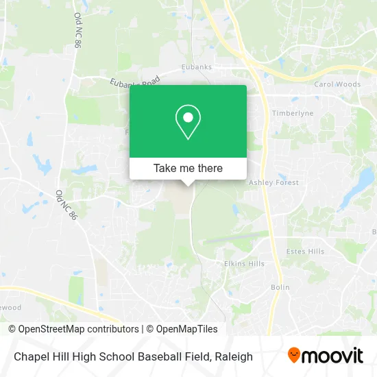 Chapel Hill High School Baseball Field map