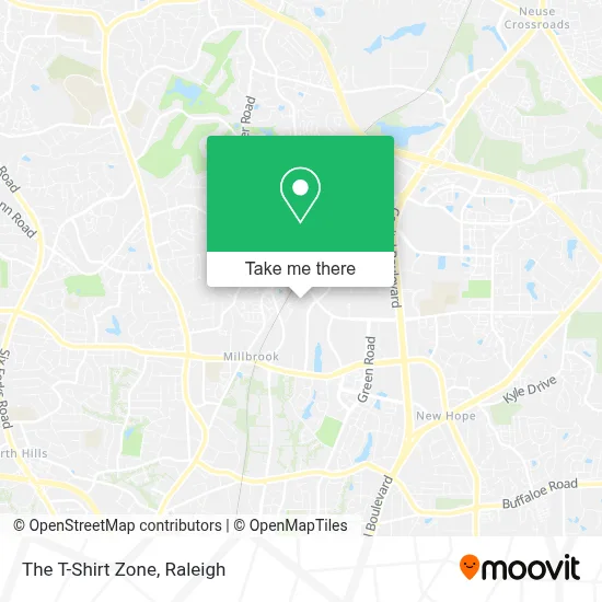 The T-Shirt Zone map