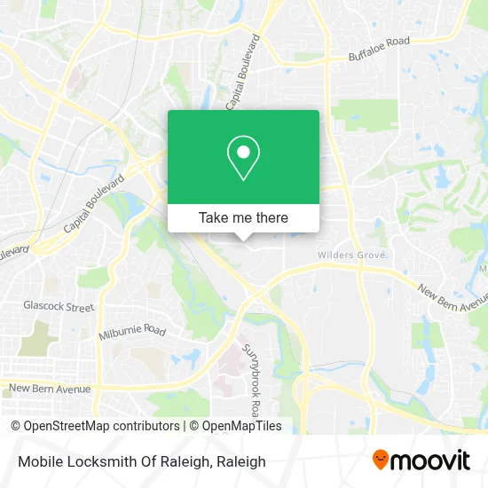 Mobile Locksmith Of Raleigh map