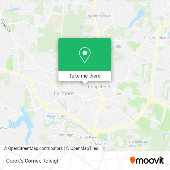 Crook's Corner map